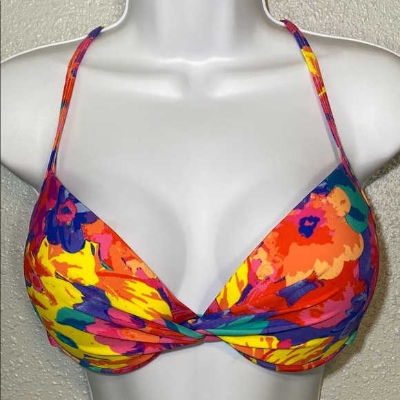 RELLECIGA Floral Bikini Top Swimwear - Picture 1 of 6